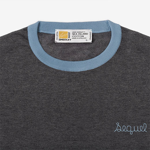 FRAGMENT DESIGN x SEQUEL x JOHN SMEDLEY クルーネックニット 詳細画像 NO4(CHARCOAL / EVENTIDE BLUE) 3